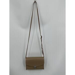Cambridge Satchel England The Pushlock Crossbody Bag in Taupe Leather